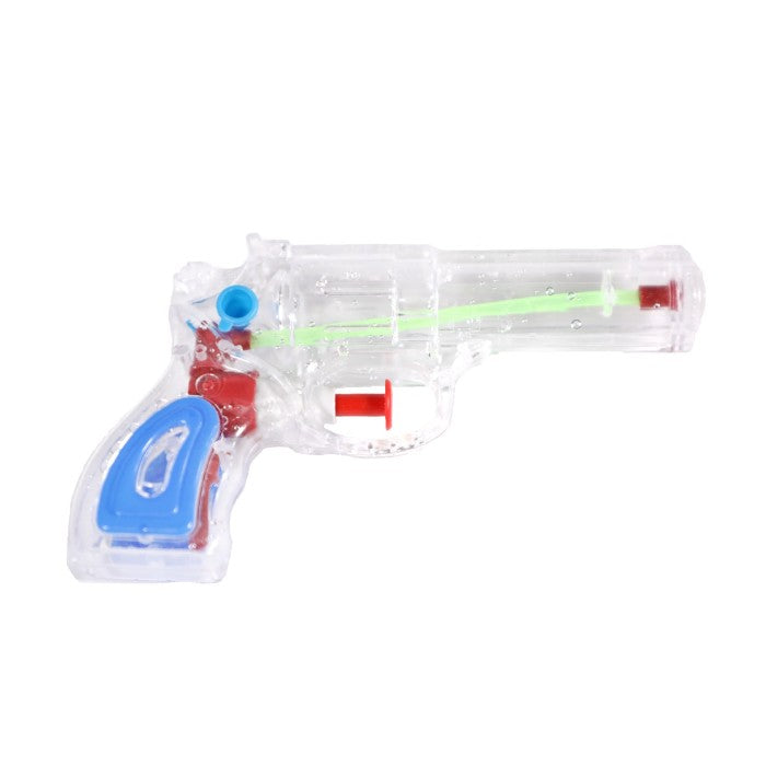 Pistol cu Apa, pentru Copii, din Plastic, 16 x 5 x 2 cm, Transparent/Albastru