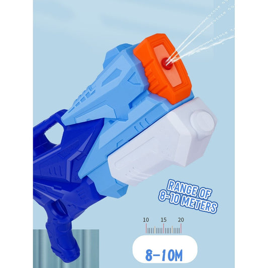 Pistol cu Apa pentru Copii, Rezervor, Pentru Piscina/Plaja, Selexmo, 6ani+,  3 duze, Albastru, 770ML