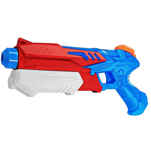 Pistol cu Apa pentru Copii, Rezervor, Pentru Piscina/Plaja, Selexmo, 6ani+,  Albastru deschis/Rosu, 300ML