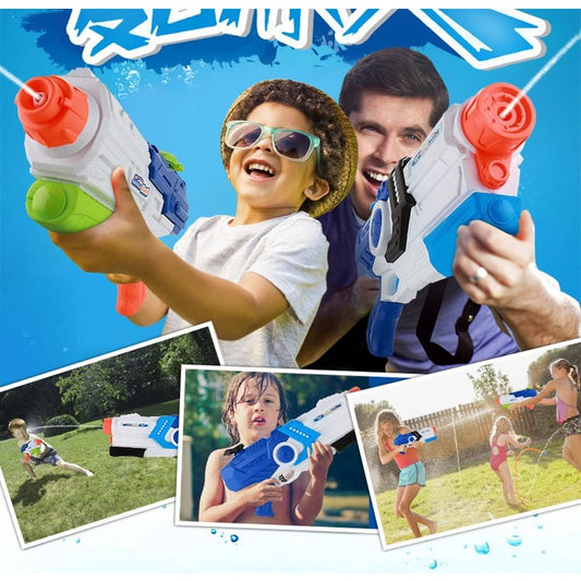 Pistol cu Apa pentru Copii, Rezervor, Pentru Piscina/Plaja, Selexmo, 6ani+,  Multicolor, 600ML