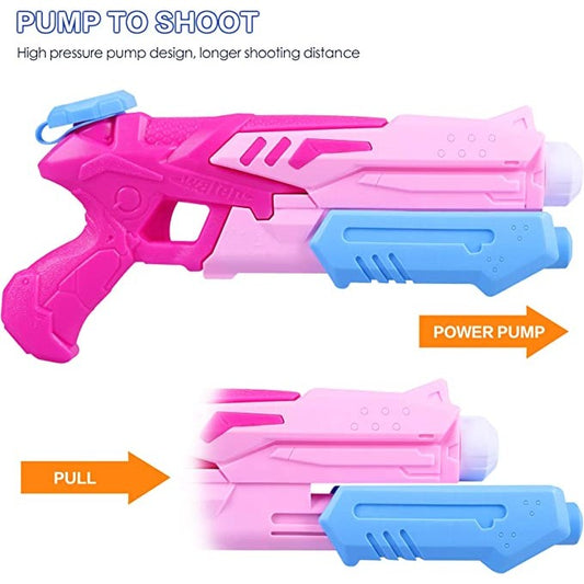 Pistol cu Apa pentru Copii, Rezervor, Pentru Piscina/Plaja, Selexmo, 6ani+,  Roz, 300ML