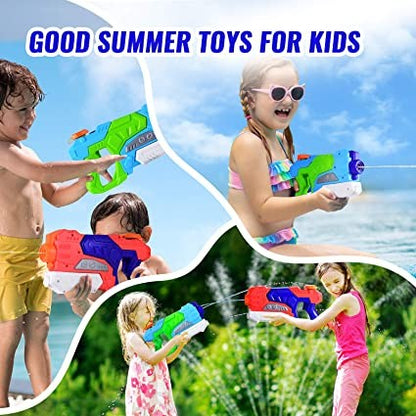 Pistol cu Apa pentru Copii, Rezervor, Pentru Piscina/Plaja, Selexmo, 6ani+,  Verde/Albastru, 550ML