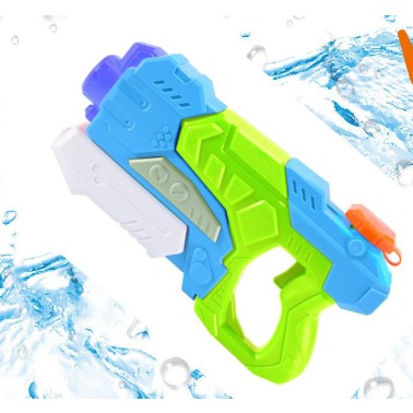 Pistol cu Apa pentru Copii, Rezervor, Pentru Piscina/Plaja, Selexmo, 6ani+,  Verde/Albastru, 550ML