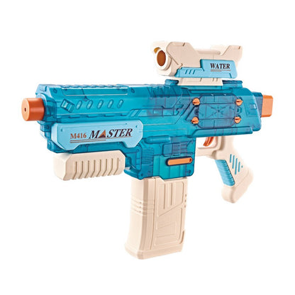 Pistol cu Apa Electric, Selexmo, +6 Ani, Rezervor 500 ml, Incarcare USB, din Plastic, 43 x 5.5 x 30 cm, Albastru