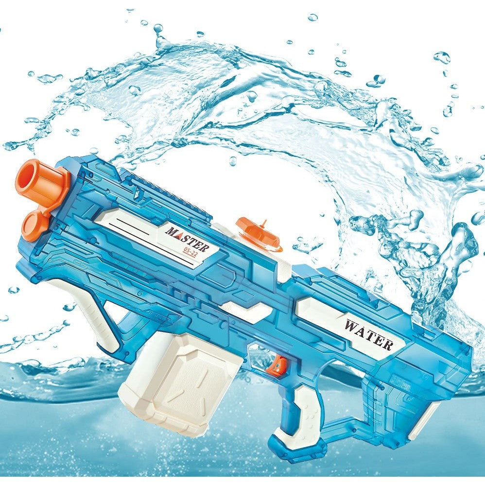 Pistol cu Apa Electric, Selexmo, +6 Ani, Rezervor 650 ml, Incarcare USB, din Plastic, 59 x 23 x 6 cm, Albastru
