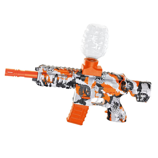 Mitraliera de jucarie electrica cu bile de hidrogen de gel, gun bluster, tragere in rafala, varsta peste 6 ani, ochelari de protectie, 5000 de bile incluse, cablu de incarcare, 27x37 cm, M416