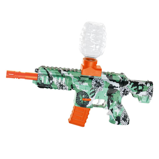 Mitraliera de jucarie electrica cu bile de hidrogen de gel, gun bluster, tragere in rafala, varsta peste 6 ani, ochelari de protectie, 5000 de bile incluse, cablu de incarcare, 27x37 cm, M416