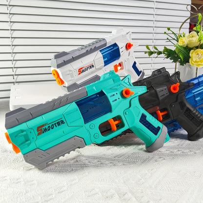 Pistol Manual cu Apa, Selexmo, Jucarie Pistol cu Apa Sigur Pentru Copii, Design Nou S-Shooter Atractiv, 23 x 14.5 cm, Verde