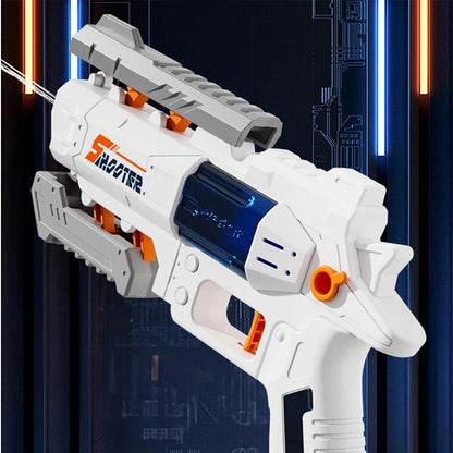 Pistol Manual cu Apa, Selexmo, Jucarie Pistol cu Apa Sigur Pentru Copii, Design Nou S-Shooter Atractiv, 23 x 14.5 cm, Alb