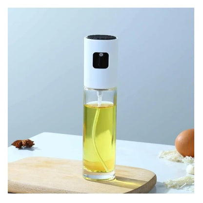 Pulverizator Ulei, Otet, selexmo, din Sticla, 100 ml, Reincarcabil, 18.3 x 4.3 cm, Masura 90 ml, Capac Mat, Alb