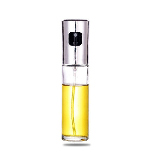 Pulverizator Ulei, Otet, selexmo, din Sticla, 100 ml, Reincarcabil, 18.3 x 4.3 cm, Capac Lucios, Argintiu