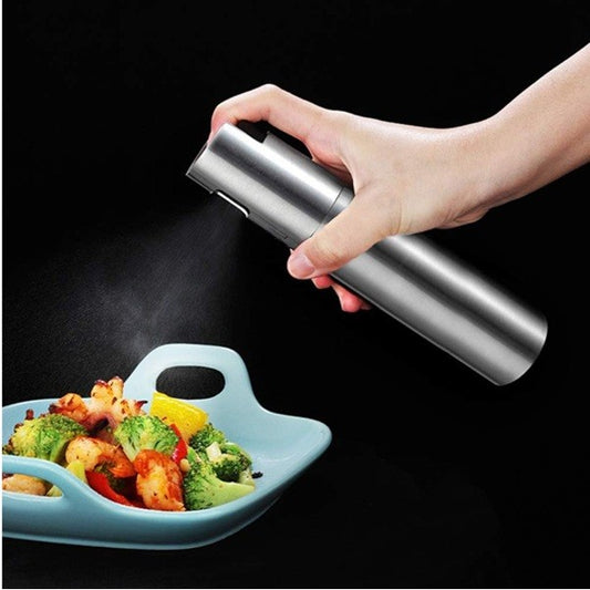 Pulverizator Ulei, Otet, selexmo, din Otel Inoxidabil, 100 ml, Reincarcabil, 18.3 x 4.3 cm, Argintiu