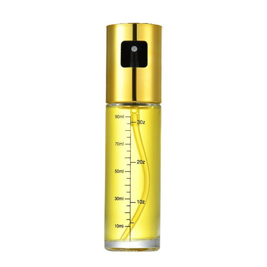 Pulverizator Ulei, Otet, selexmo, din Sticla, 100 ml, Reincarcabil, 18.3 x 4.3 cm, Masura 90 ml, Capac Lucios, Auriu