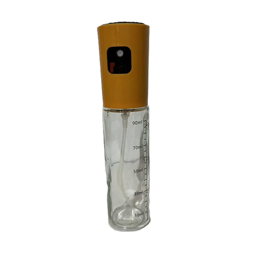 Pulverizator Ulei, Otet, selexmo, din Sticla, 100 ml, Reincarcabil, 18.3 x 4.3 cm, Masura 90 ml, Capac Mat, Galben