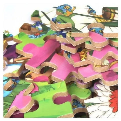 Puzzle 60 de Piese din Lemn in Cutie Metalica