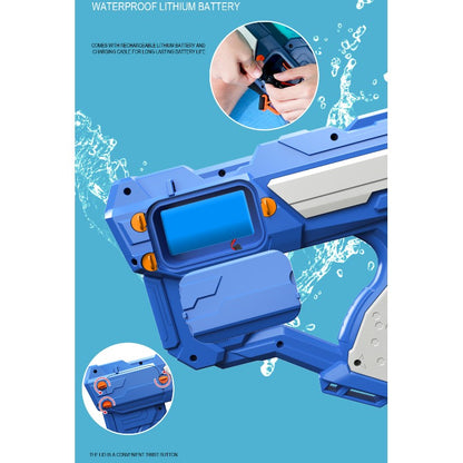 Pistol cu Apa pentru Copii, Rezervor 600ml, Selexmo, 14ani+, cu baterie 1500mAh, Electric Burst, Albastru/Verde, 800ML