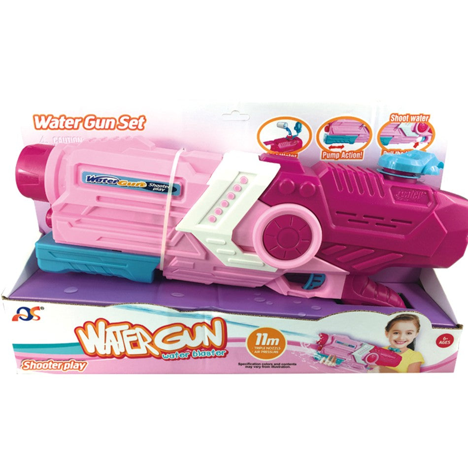 Pistol cu Apa pentru Copii, Rezervor, Pentru Piscina/Plaja, Selexmo, 6ani+, Roz, 2000ML
