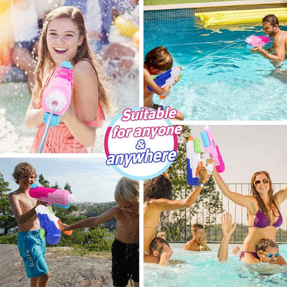 Pistol cu Apa pentru Copii, Rezervor, Pentru Piscina/Plaja, Selexmo, 6ani+, Roz, 1250ML