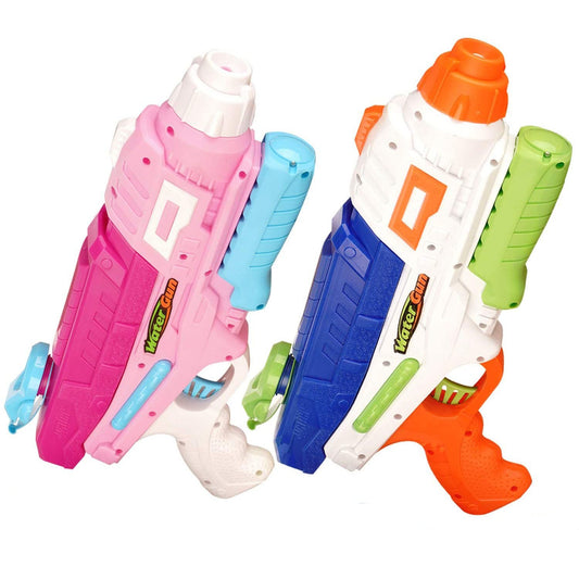 Set 2x Pistol cu Apa pentru Copii, Rezervor, Pentru Piscina/Plaja, Selexmo, 6ani+, Roz + Albastru, 600 ML