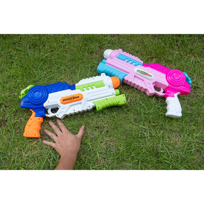 Set 2x Pistol cu Apa pentru Copii, Rezervor, Pentru Piscina/Plaja, Selexmo, 6ani+, Roz + Albastru, 1000 ML