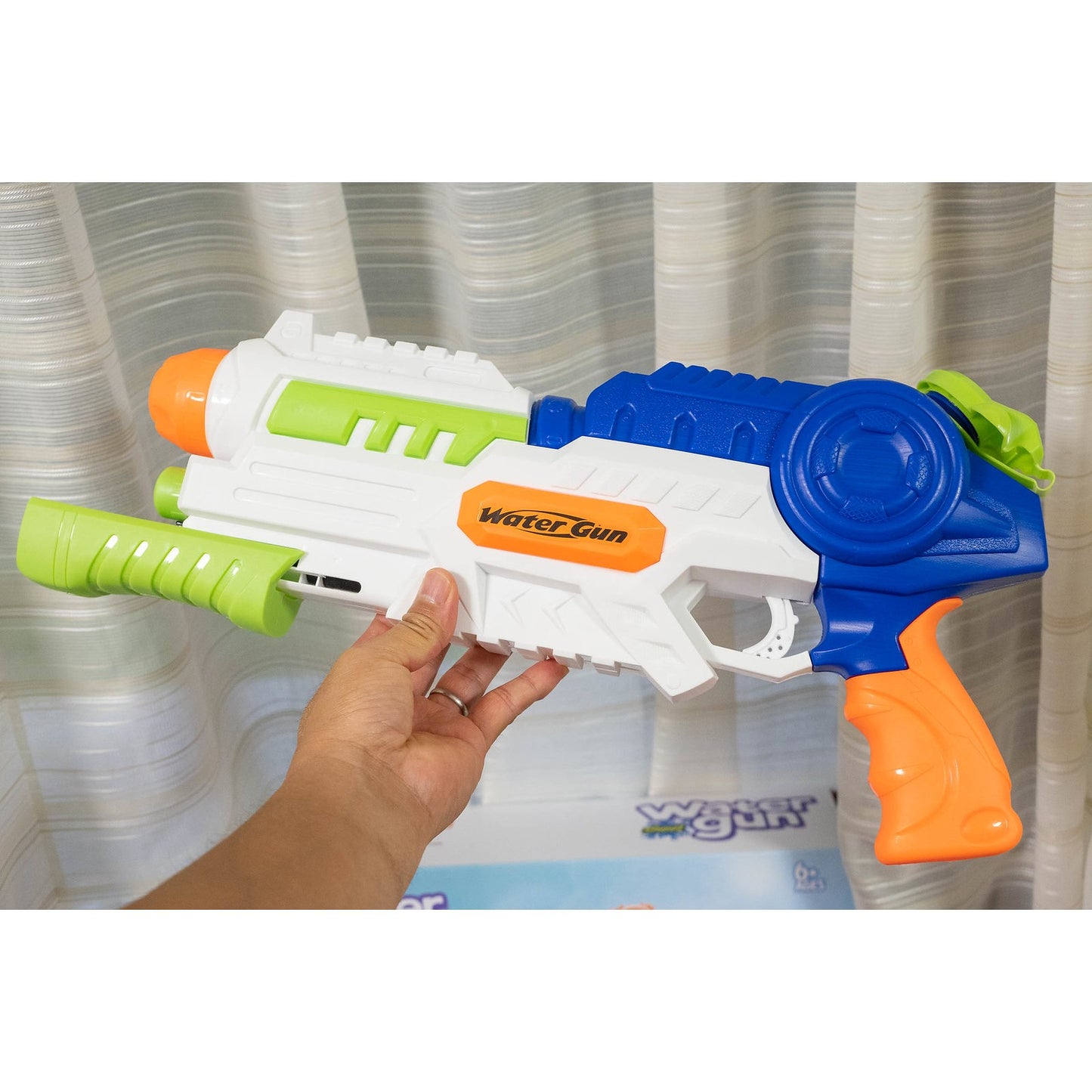 Set 2x Pistol cu Apa pentru Copii, Rezervor, Pentru Piscina/Plaja, Selexmo, 6ani+, Roz + Albastru, 1000 ML