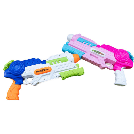Set 2x Pistol cu Apa pentru Copii, Rezervor, Pentru Piscina/Plaja, Selexmo, 6ani+, Roz + Albastru, 1000 ML