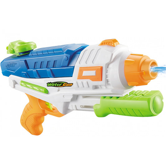Pistol cu Apa pentru Copii, Rezervor, Pentru Piscina/Plaja, Selexmo, 6ani+, Albastru/Multicolor, 1000ML, model 2