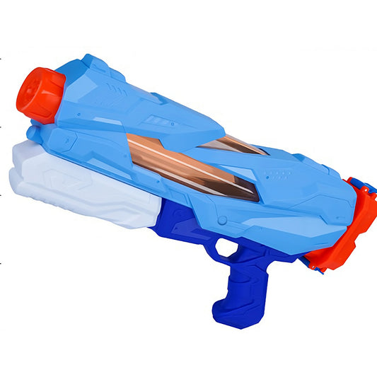Pistol cu Apa pentru Copii, Rezervor, Pentru Piscina/Plaja, Selexmo, 6ani+,  5 duze, Quick Fill, Albastru, 800ML