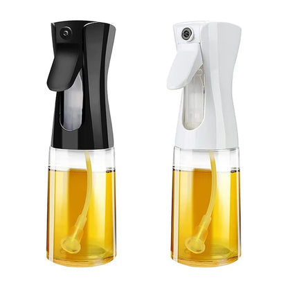 Set 2 pulverizatoare pentru Ulei, Otet sau alte lichide, reincarcabile, multifunctionale, capacitatea 230 ml, Material Sticla si PVC, Culoare Negru/Alb