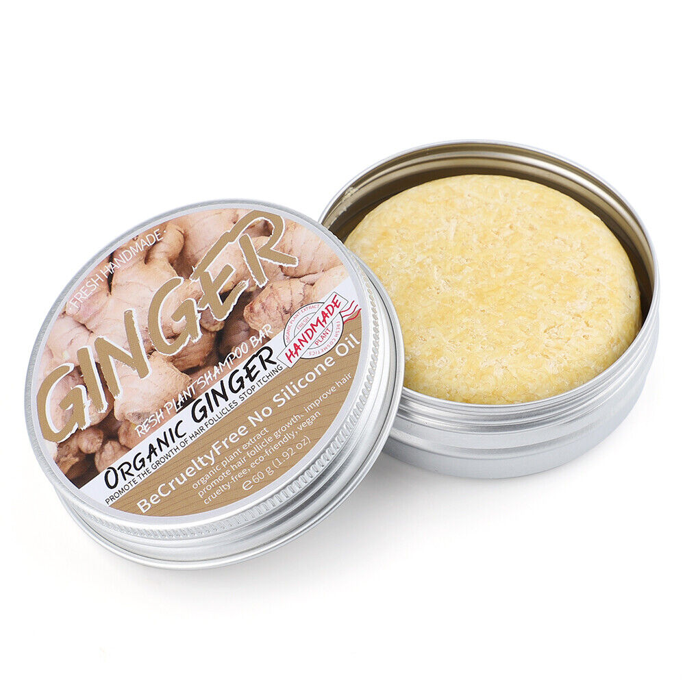 Sampon natural revigorant cu ghimbir si lamaie pentru cresterea parului sanatos, 65g