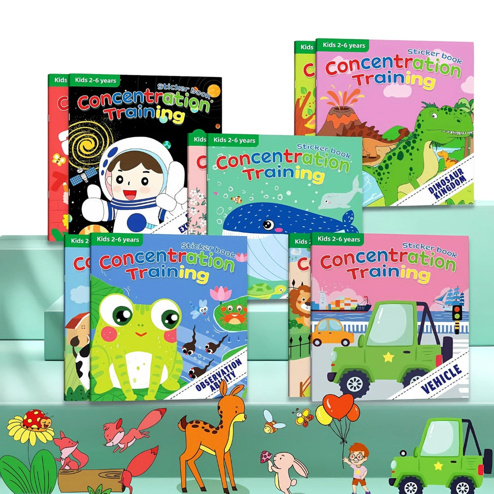 Set Premium 10 Cărți cu Autocolante Educaționale – Învățare Prin Joacă pentru Preșcolari