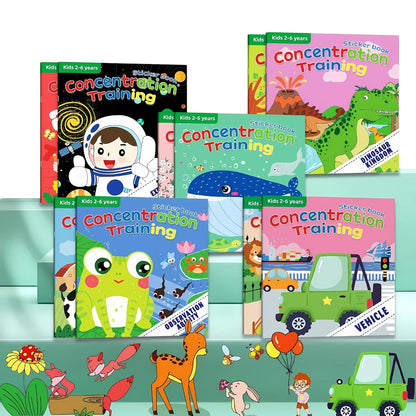 Set Premium 10 Cărți cu Autocolante Educaționale – Învățare Prin Joacă pentru Preșcolari