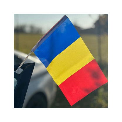 Set 5 buc - Steag Tricolor Auto, 45 cm x 30 cm, Stegulet, Drapel