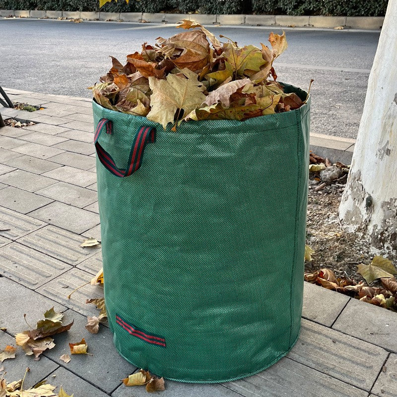 Sac de Colectare a Frunzelor, Cos Sac pentru Gradina, Sac de Depozitare a Frunzelor, 45 x 76 cm, 120 l, Verde