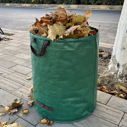 Sac de Colectare a Frunzelor, Cos Sac pentru Gradina, Sac de Depozitare a Frunzelor, 45 x 76 cm, 120 l, Verde