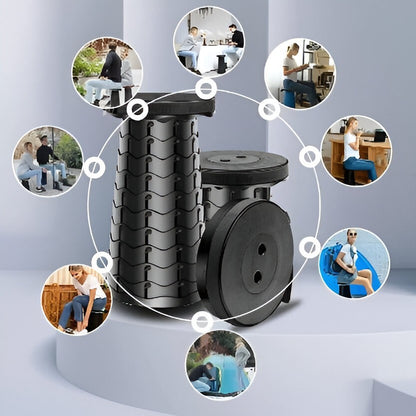 Scaun Telescopic Pliabil ,Negru