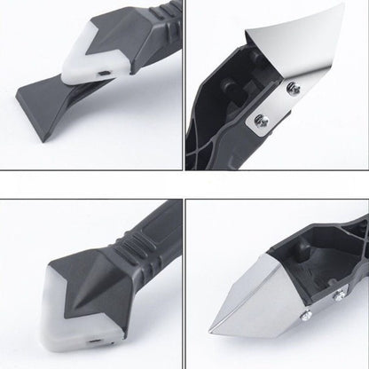 Set Racleta pentru Indepartare Adeziv, Racleta pentru Silicon si Lipici, 5 Capete din silicon, Dimensiune Inchisa