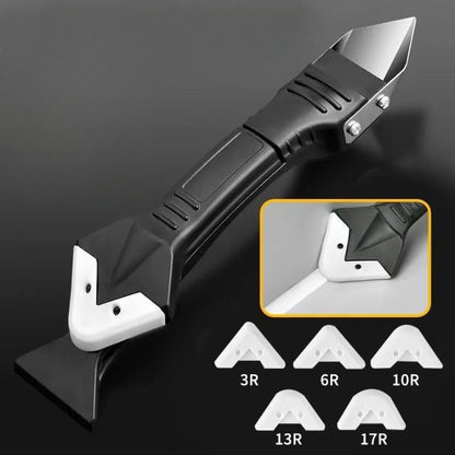 Set Racleta pentru Indepartare Adeziv, Racleta pentru Silicon si Lipici, 5 Capete din silicon, Dimensiune Inchisa