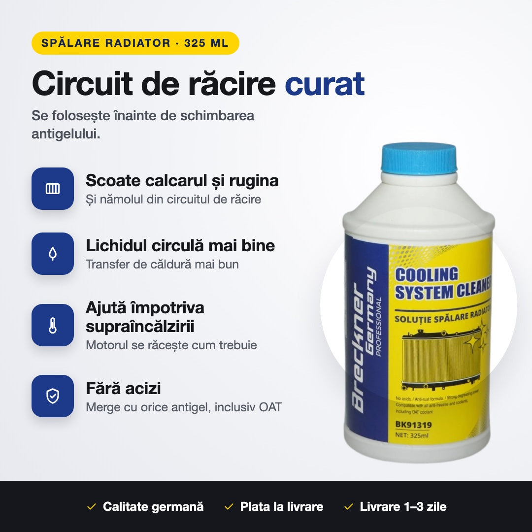 Ce face soluția de curățare a radiatorului