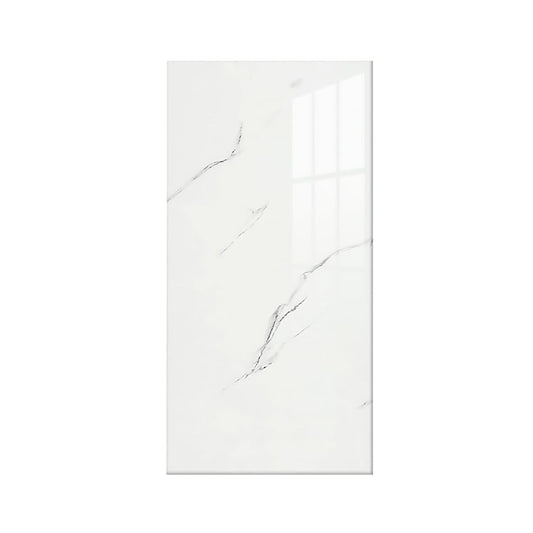 Placi Decor Selexmo® MarbleTouch, Set 10 buc, 60x30 cm, PVC, Grosime 1.5 mm, Acoperire 1.8 mp, Alb Marmorat