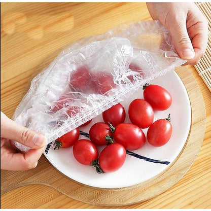Set 200 Folie de Protectie Elastica pentru Alimente si Boluri, material plastic, prospetime, diametrul 12 - 40 cm