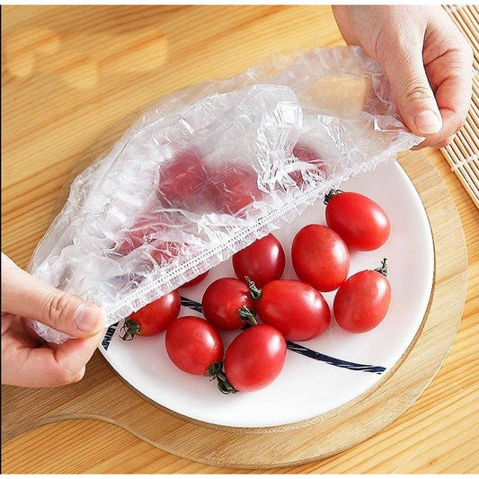 Set 200 Folie de Protectie Elastica pentru Alimente si Boluri, material plastic, prospetime, diametrul 12 - 40 cm