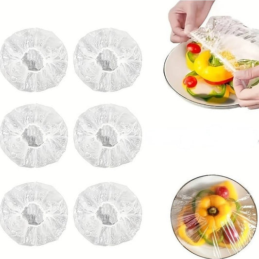 Set 200 Folie de Protectie Elastica pentru Alimente si Boluri, material plastic, prospetime, diametrul 12 - 40 cm
