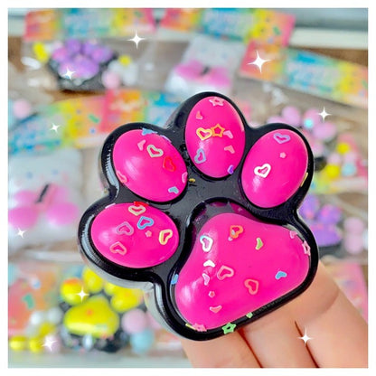 Set 12 Jucarii Antistres Squishy, selexmo, cu Revenire Lenta, Squeeze Pinch Family, Model Labuta de Pisica, 6.8x6.2 cm, 55g, Ambalaj Transparent, 4 Culori