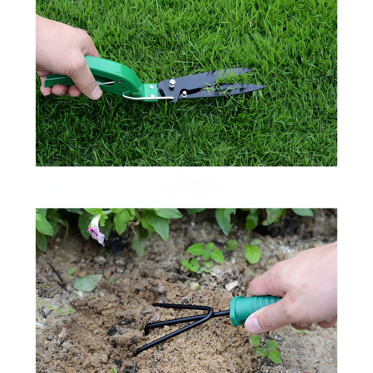 Set 12 Unelte de Gradina, pentru Plantare Prelucrare Sol si Ingrijire Plante, Material PVC si Otel, Cutie Inclusa, 38 x 29 cm, Verde Deschis