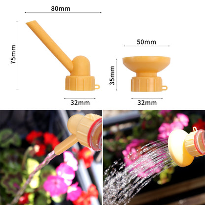Set 2 capace de sticla pentru irigat florile selexmo, stropitoare si teava, practic si usor de utilizat, portabil, reutilizabil, 8 x 7.5 cm, galben