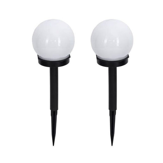 Set 2 lampa solara LED, Sferica, Tip Glob Selexmo, Diametru 10 cm, Multicolor