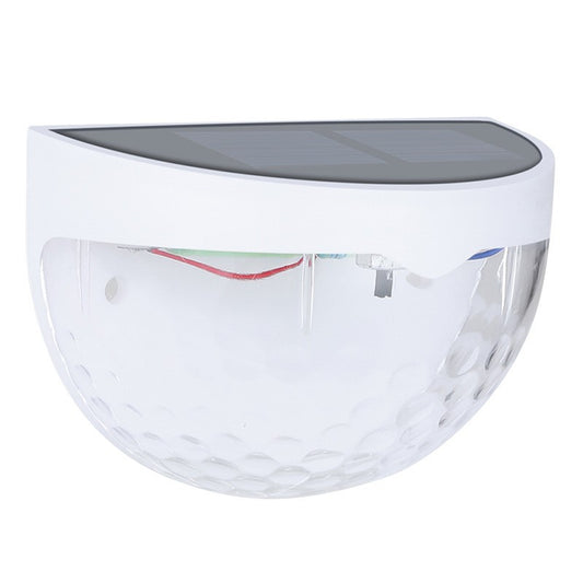 Set 2x Lampa solara de perete 6LED, Selexmo, carcasa alba, lumina alb cald