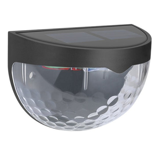 Set 2x Lampa solara de perete 6LED, Selexmo, carcasa neagra, lumina alb cald