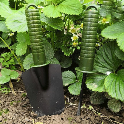 Set 4 Unelte de Gradina, pentru Plantare Prelucrare Sol si Ingrijire Plante, Material PVC si cardboard, 25 x 8.5 cm, verde